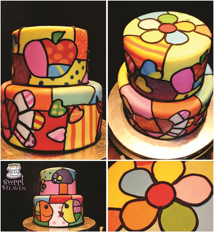 A cake inspired by the Art of Romero Britto