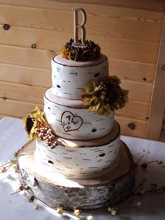 Birch Wedding Cake