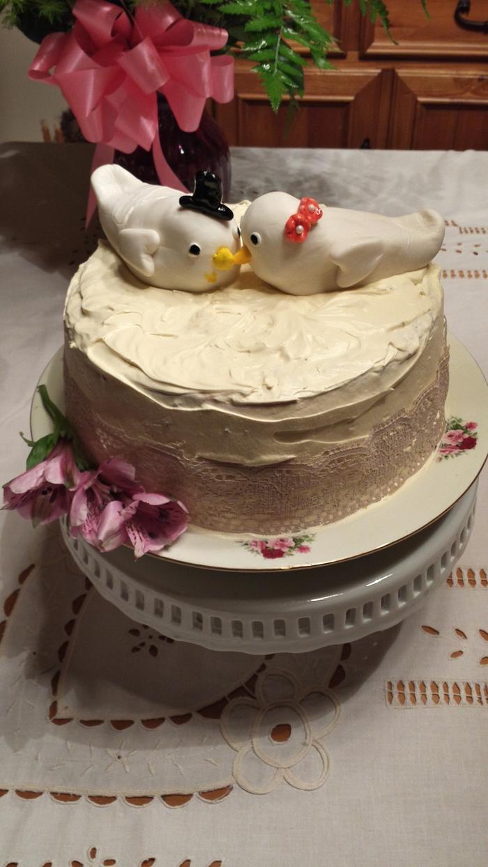 25th Wedding anniversary cake.