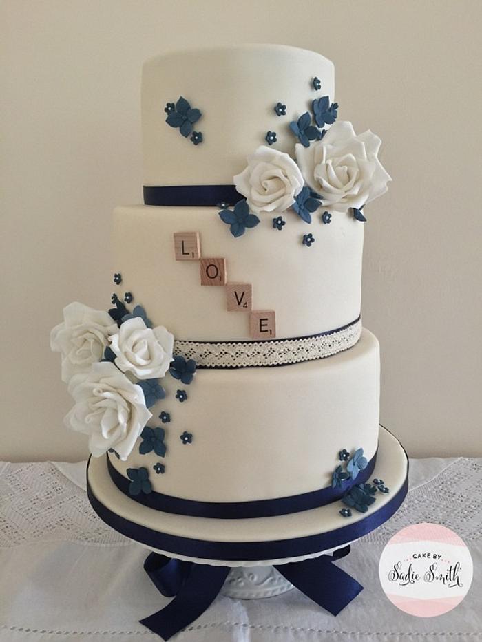 'LOVE' Wedding Cake
