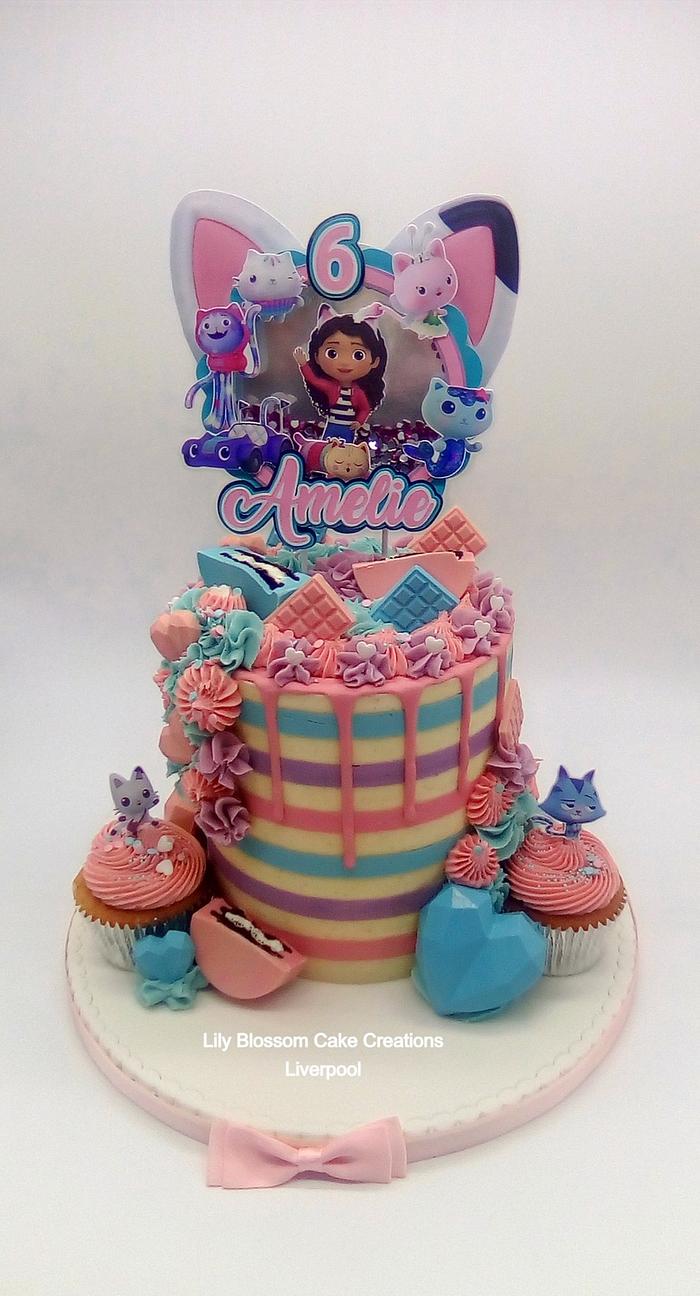 Gabby's Dollhouse 6th Birthday Cake