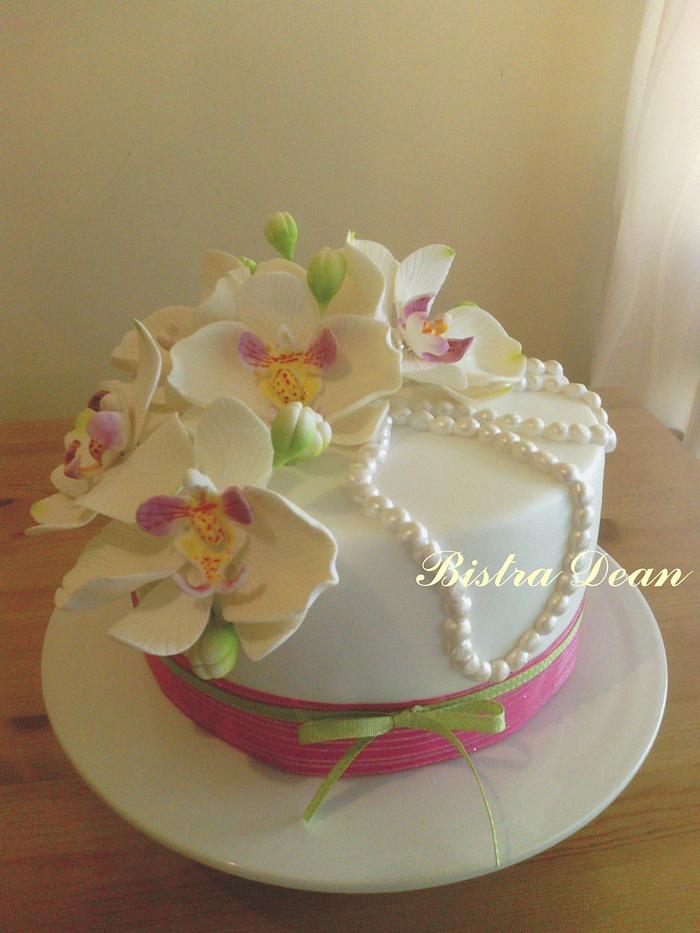 An orchid cake