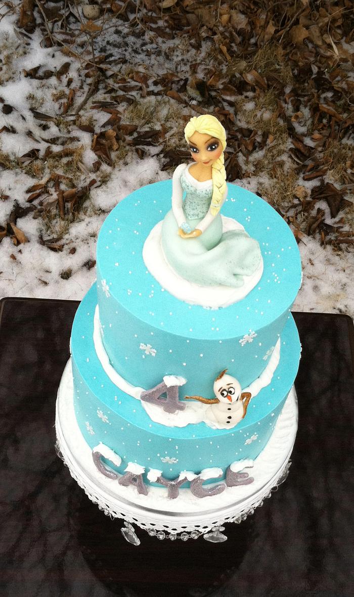 Frozen birthday cake.