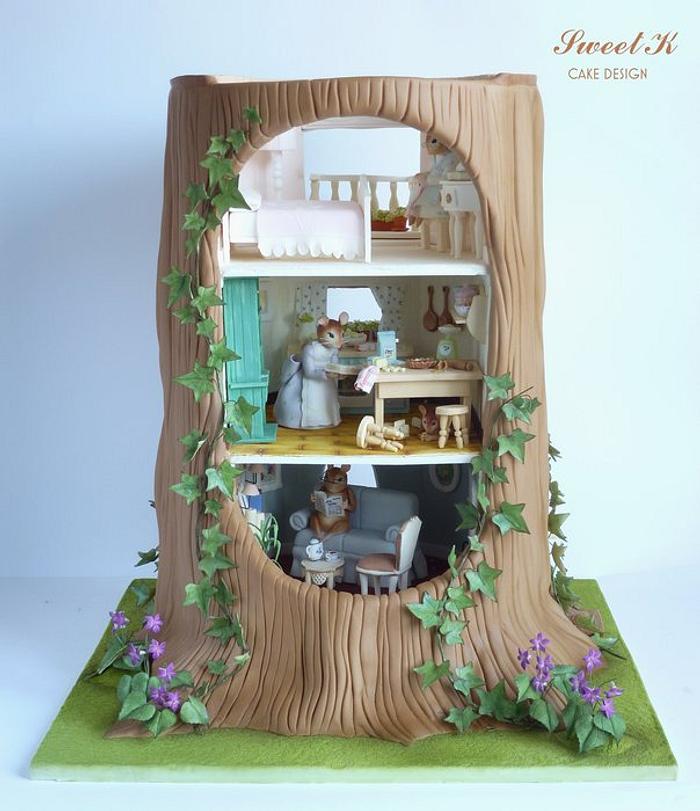 The Tree House- Gold award at Cake Internationl 