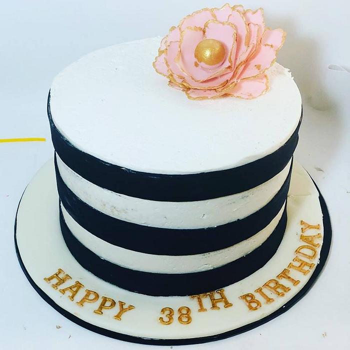 Buttercream Horizontal Stripe Cake
