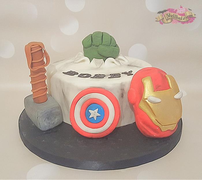 Amazing Avengers birthday cake 