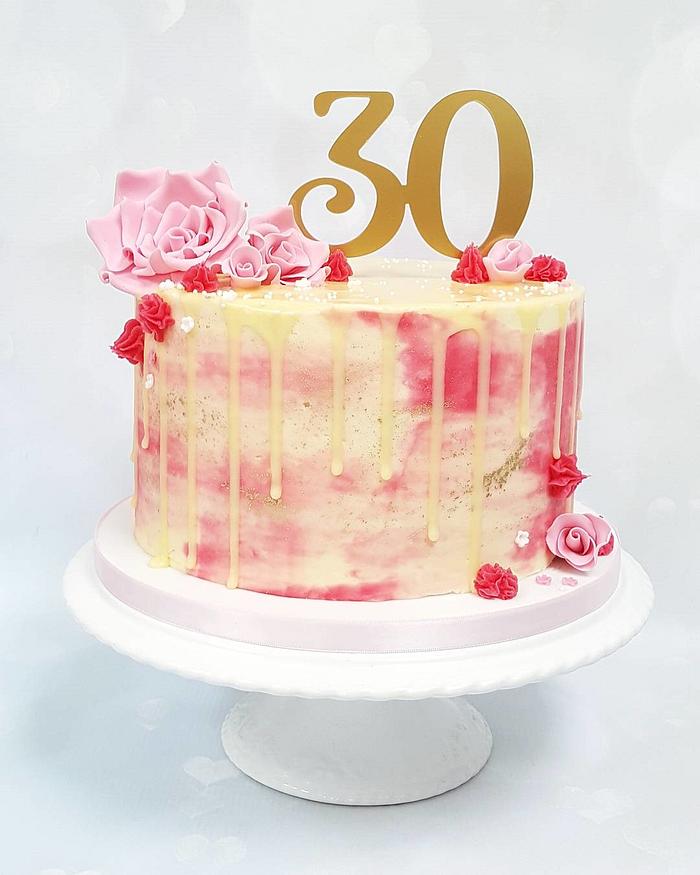 30th Drip cake 