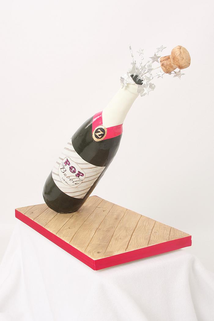3D Champagne Bottle