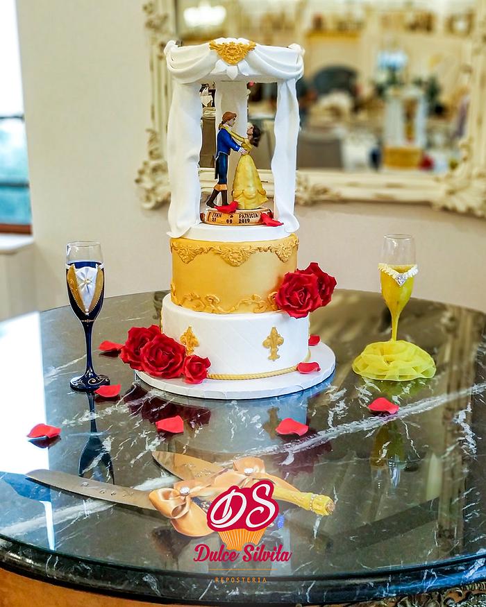 The Beauty and the Beast - Cake and Candy Bar  for a Wedding