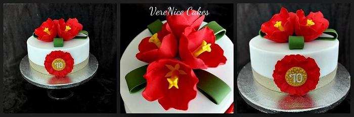 Red Tulip Cake
