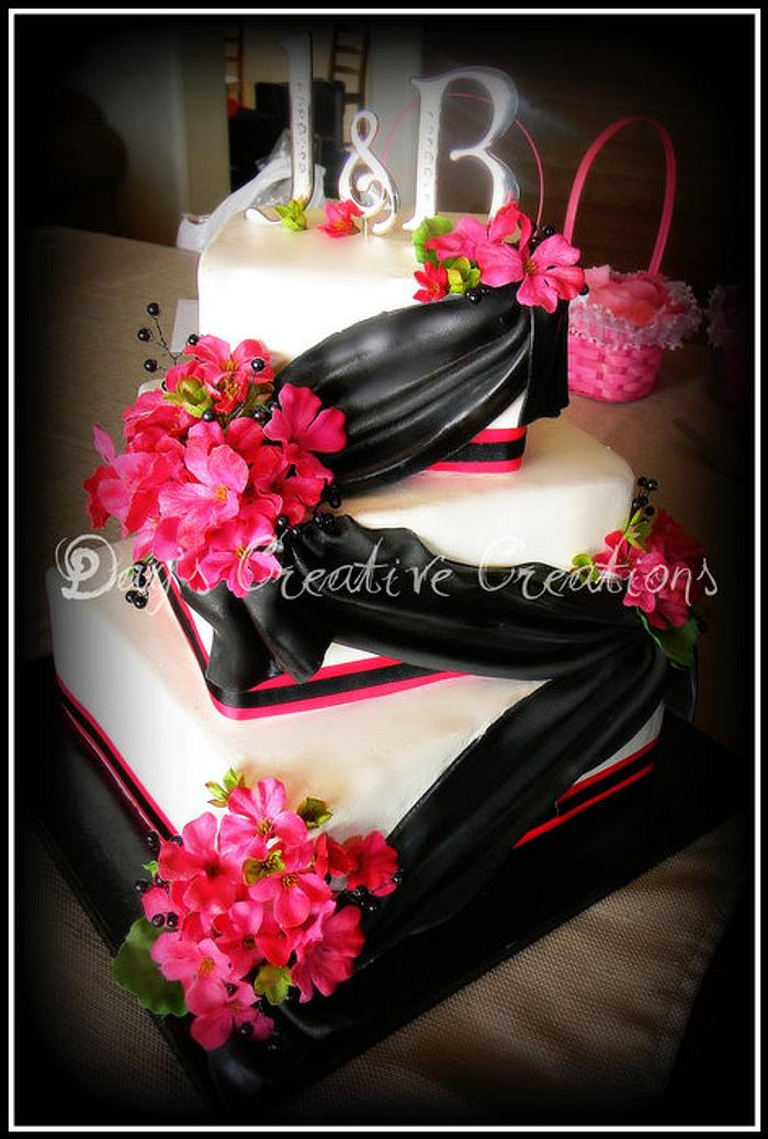 Pink & Black Wedding