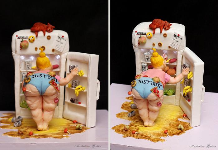 3D cake "Lose weight by summer"