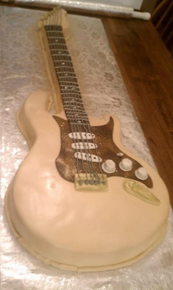 Grooms Guitar Cake