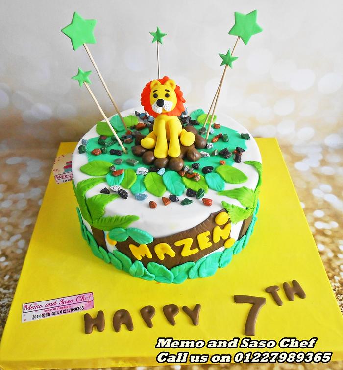 lion birthday cake 