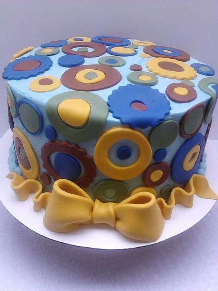 Modern Contemporary Circle Birthday Cake