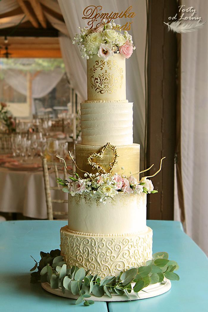 Swiss meringue wedding cake