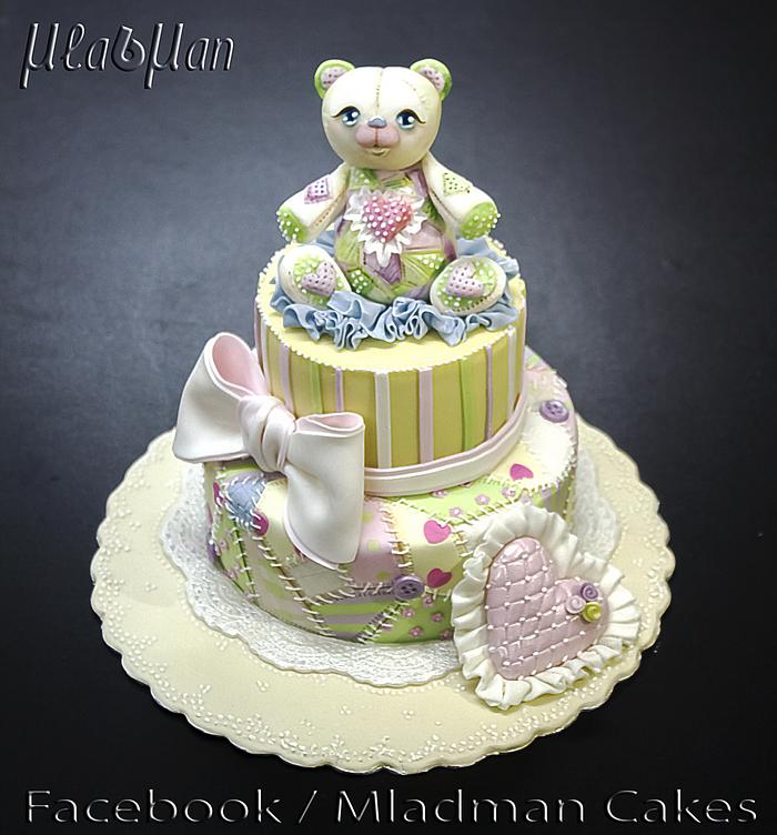 Baby Girl Patchwork cake