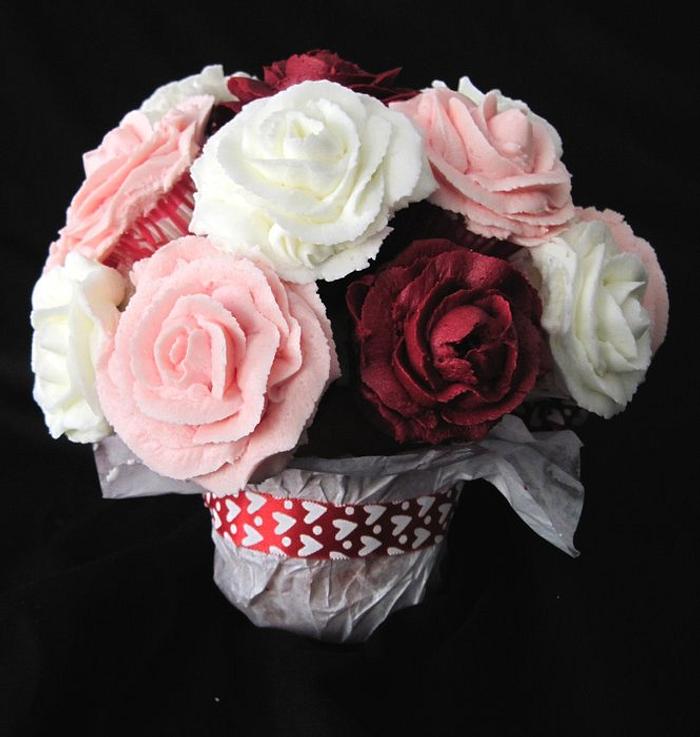 Valentine's Day Mini Cupcake Bouquet