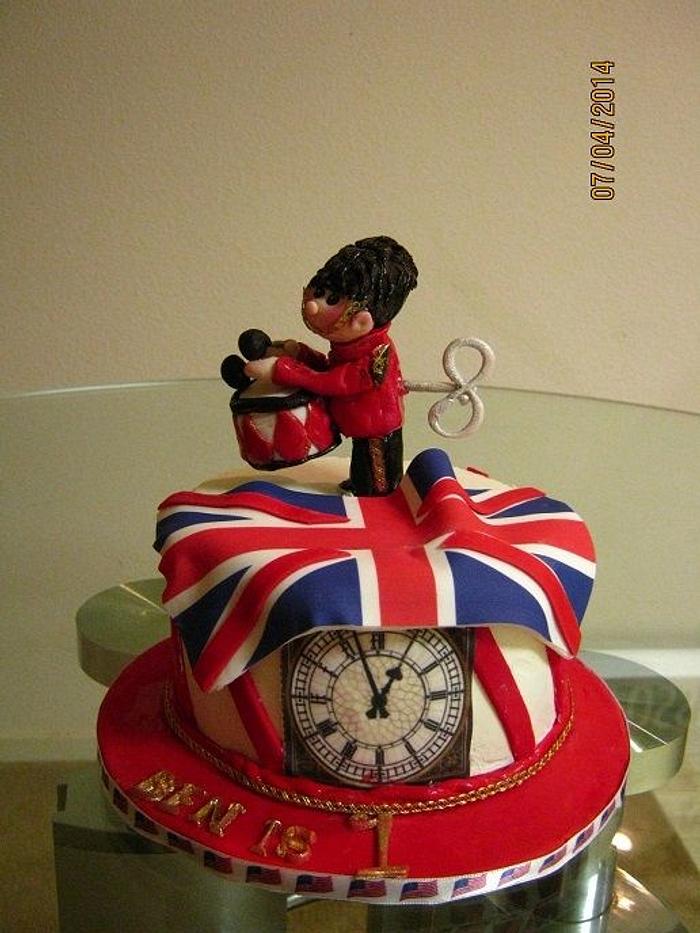 British Themed Birthday Cake