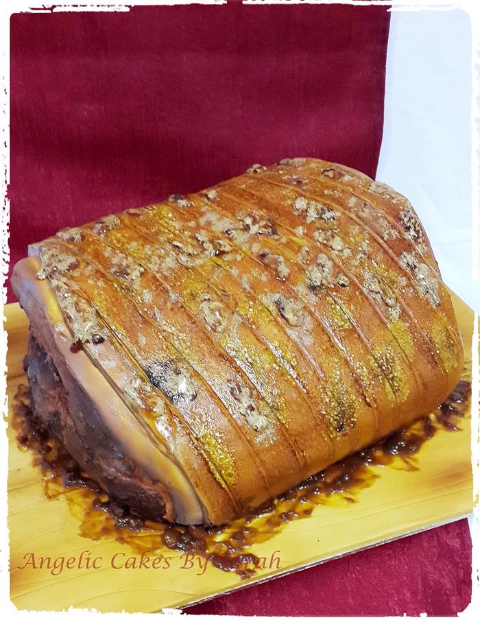 Roast Pork with Crackling Birthday Cake