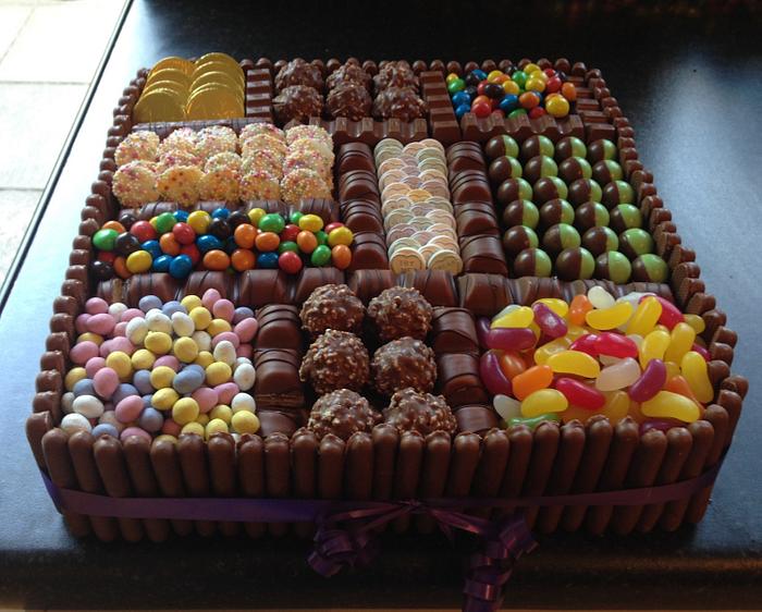 Box of sweets cake