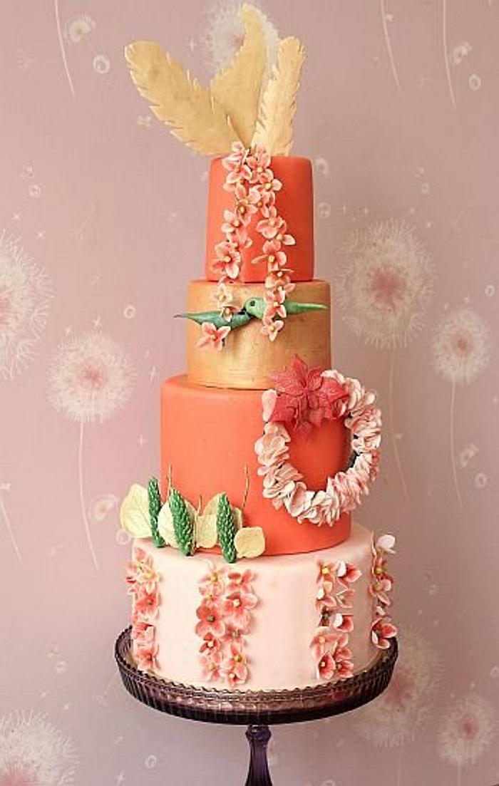 holiday wedding cake