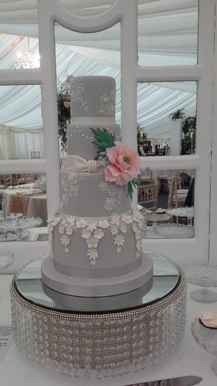 Grey wedding cake