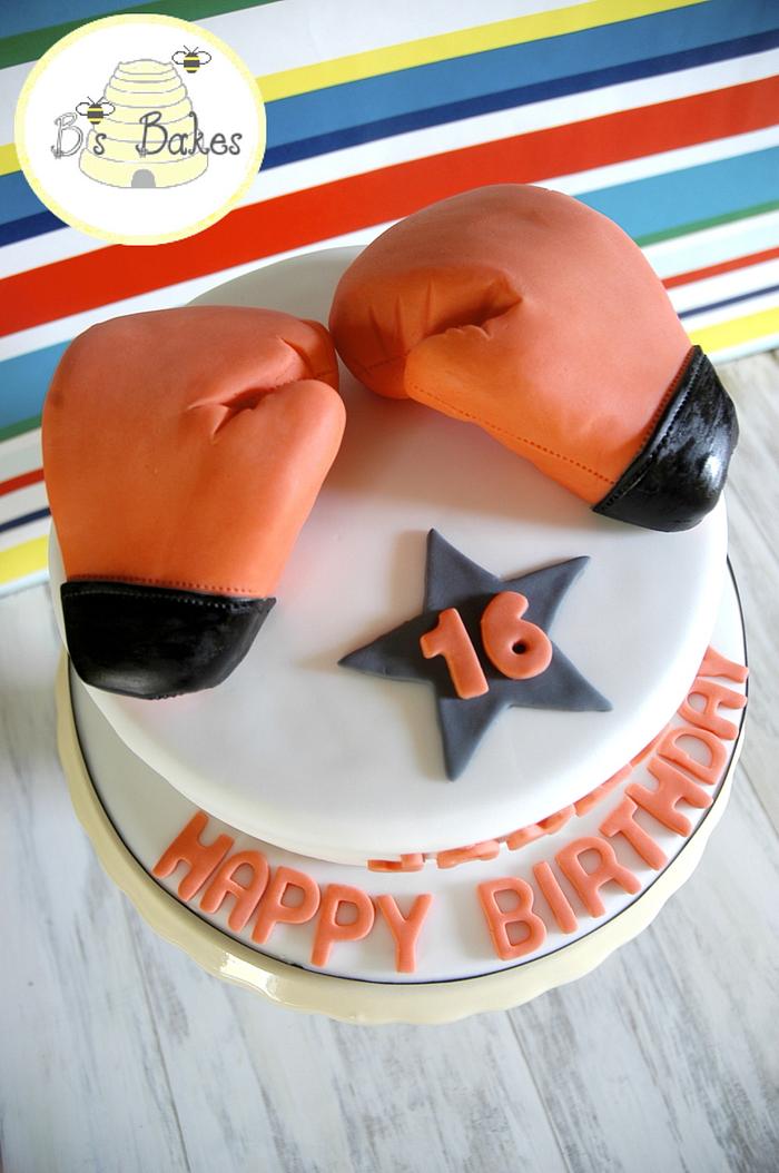 Boxing Glove Cake