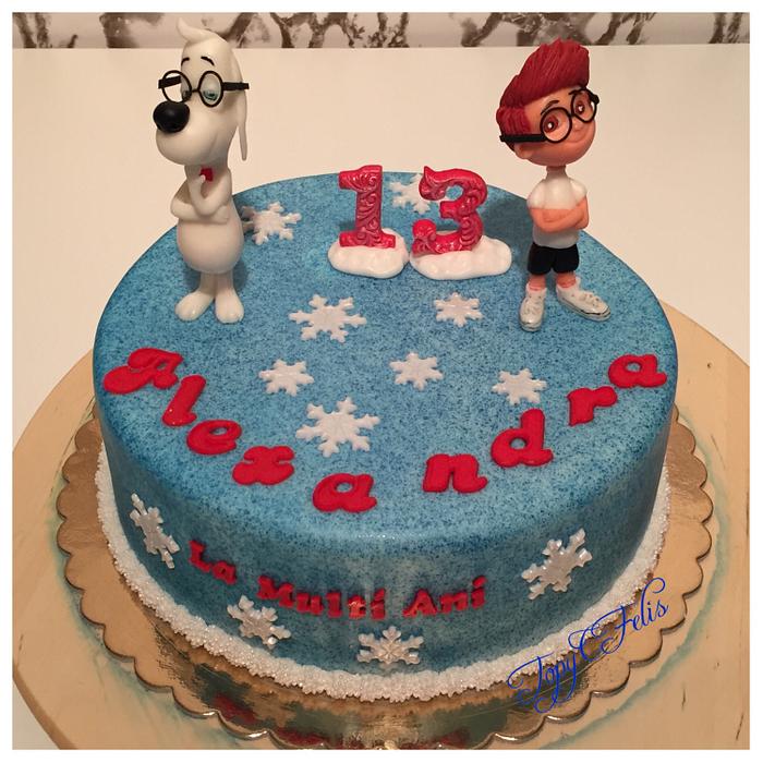 Cake with Sherman and Mr Peabody