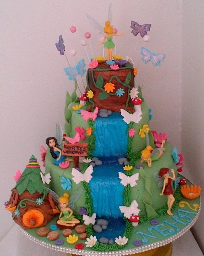 Tinkerbell Themed Cake