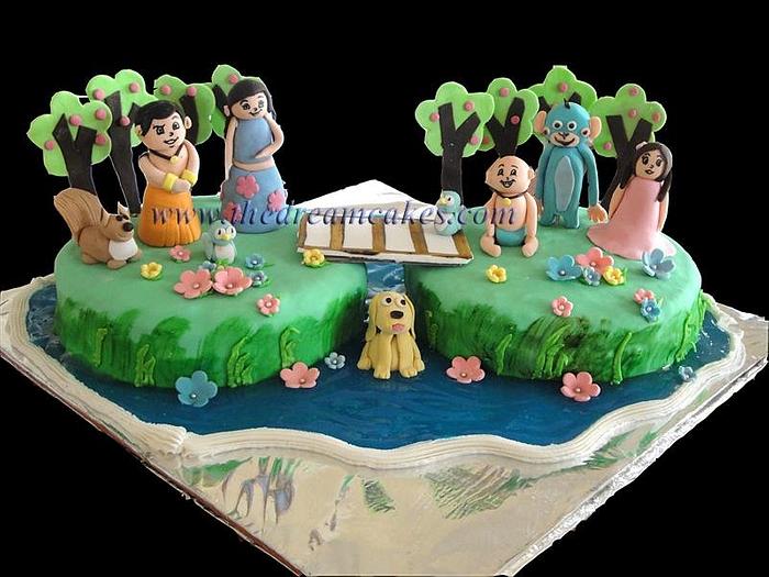 Chota Bheem cake - Decorated Cake by Ashwini Sarabhai - CakesDecor