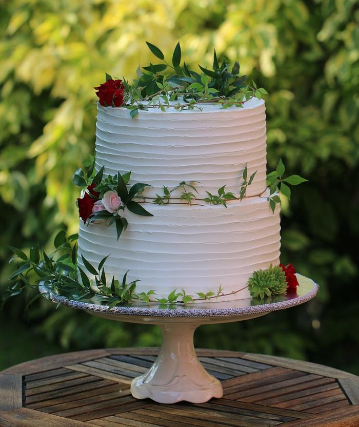 Rustic wedding cake : 