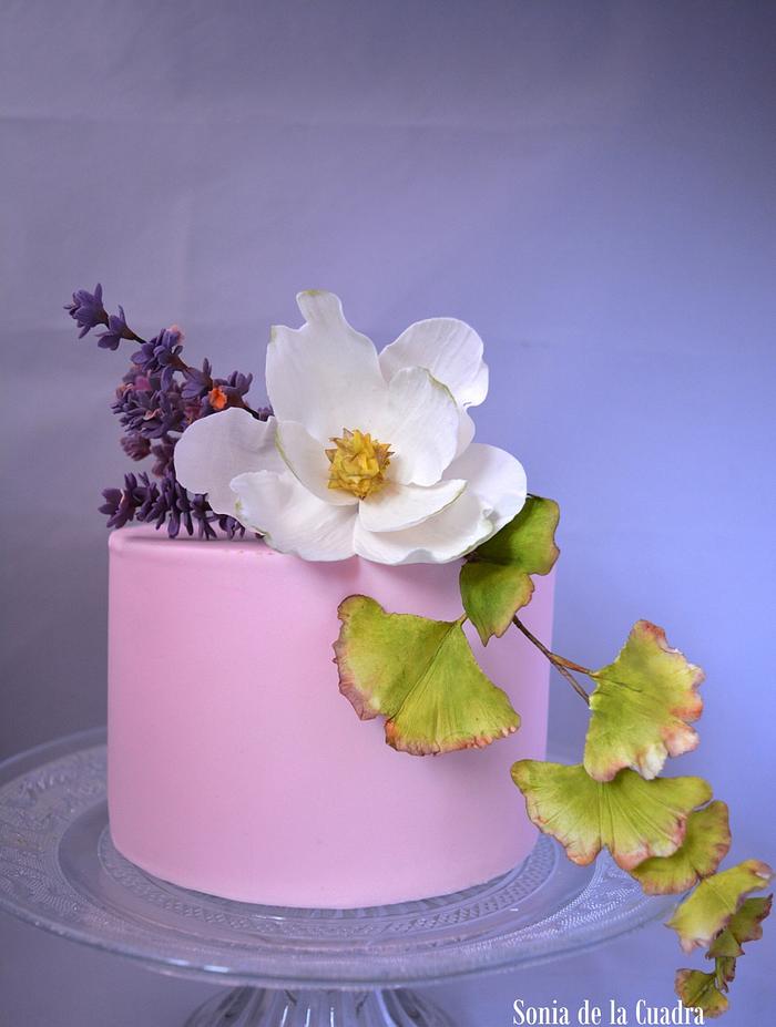 Magnolia and Lavender Cake