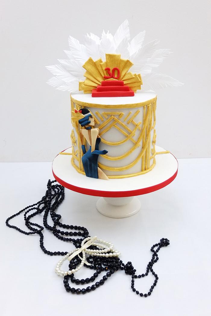 Art deco Birthday cake