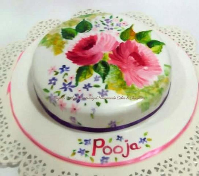 Painting on cake
