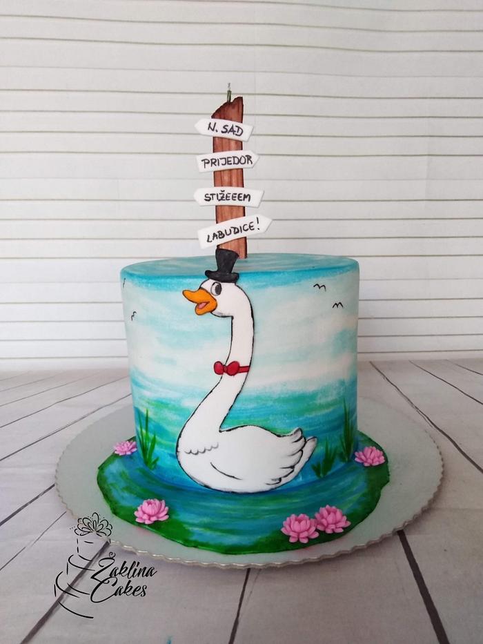 Swan cake