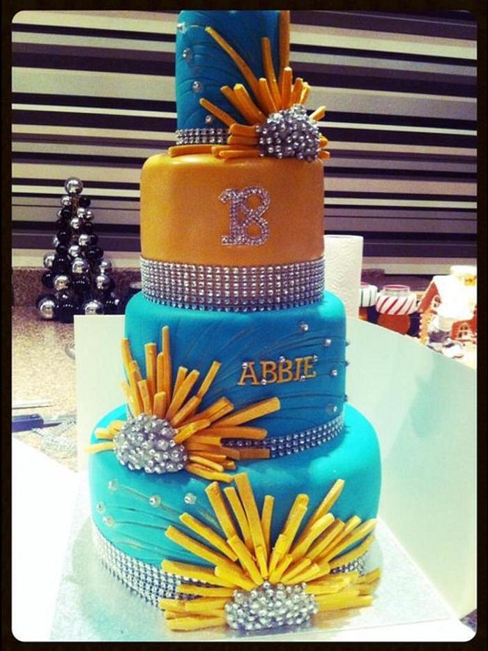 4 TIER BIRTHDAY CAKE