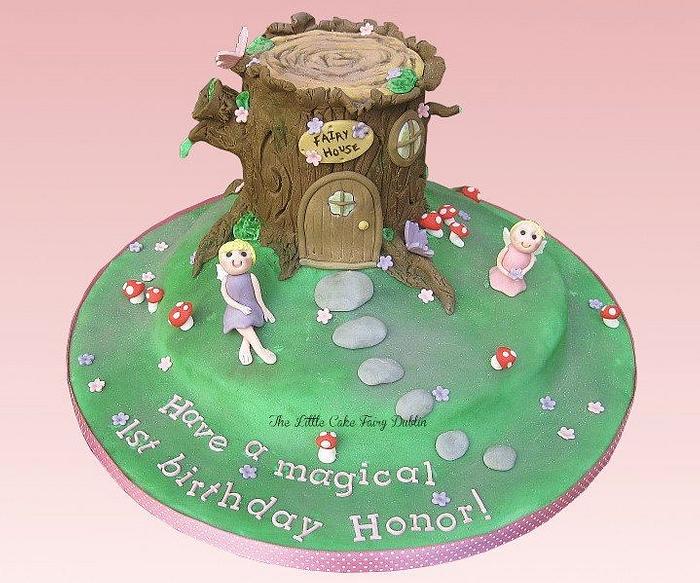 Fairy garden cake