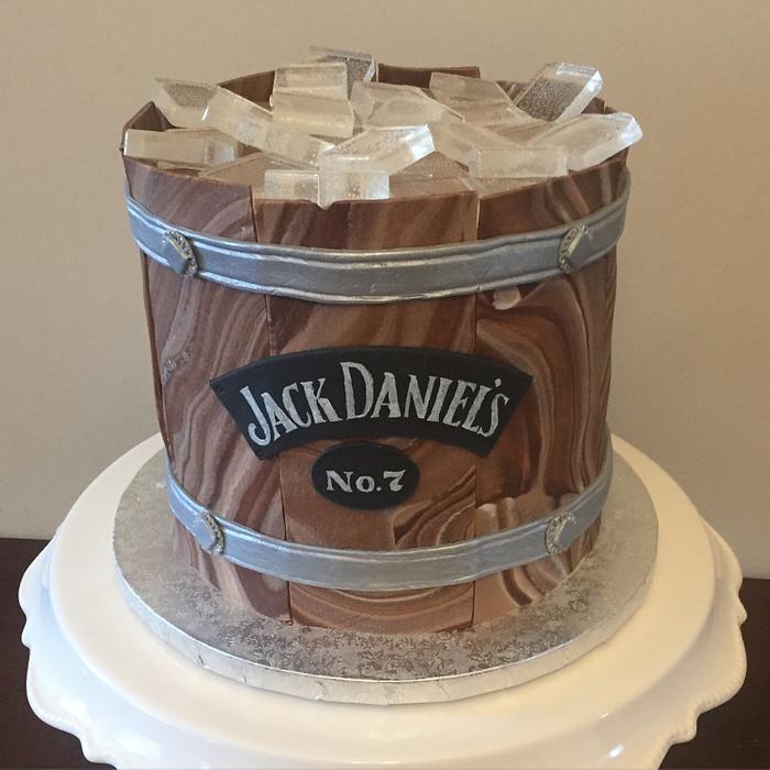 Jack Daniels Whiskey Barrel Cake