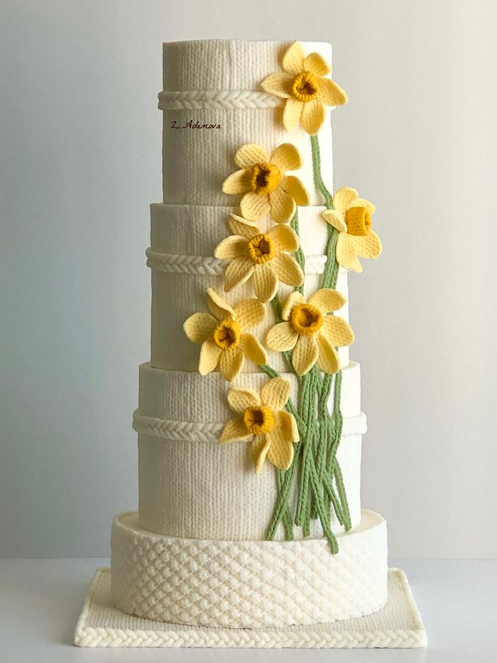 Daffodil spring cake