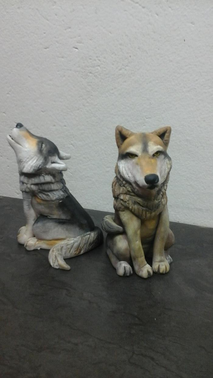 Wolf fondant figurines