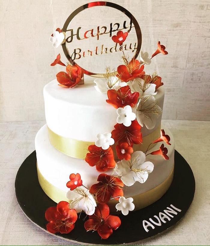 50th birthday celebration cake 🖤 This grand fondant cake is a complex  creation of Chocolate Ferrero Rocher flavour! This landmark bir... |  Instagram