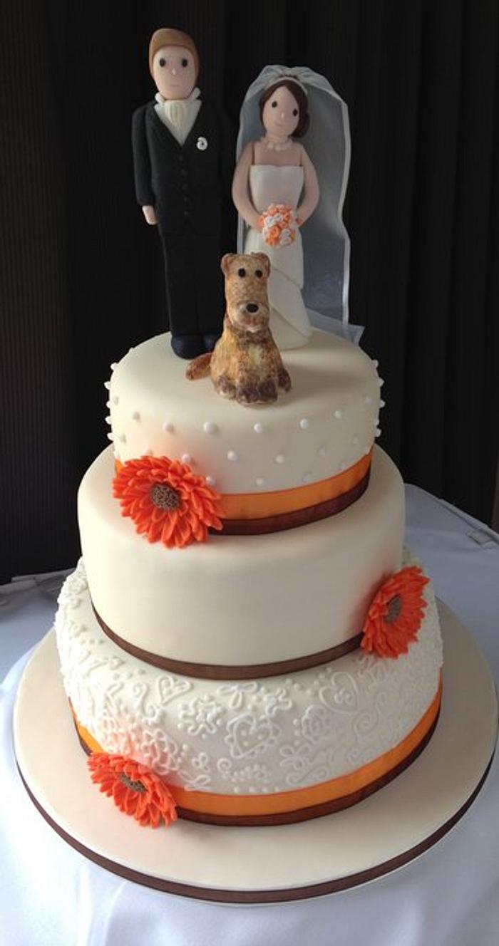 Orange Wedding Cake