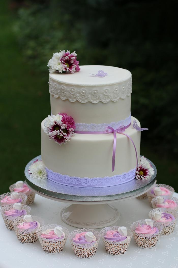 wedding romantic cake : 