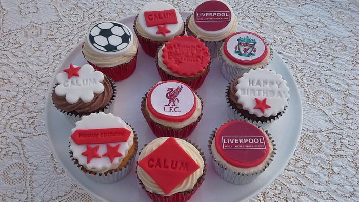 Liverpool FC cupcakes