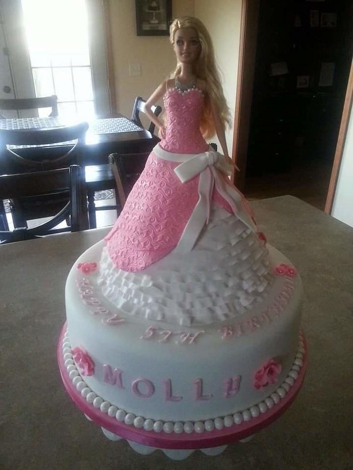 Barbie doll cake. 