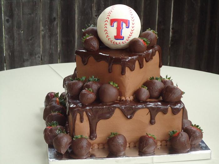 Texas Rangers grooms cake