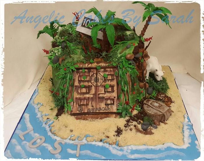 Lost tv series Island cake