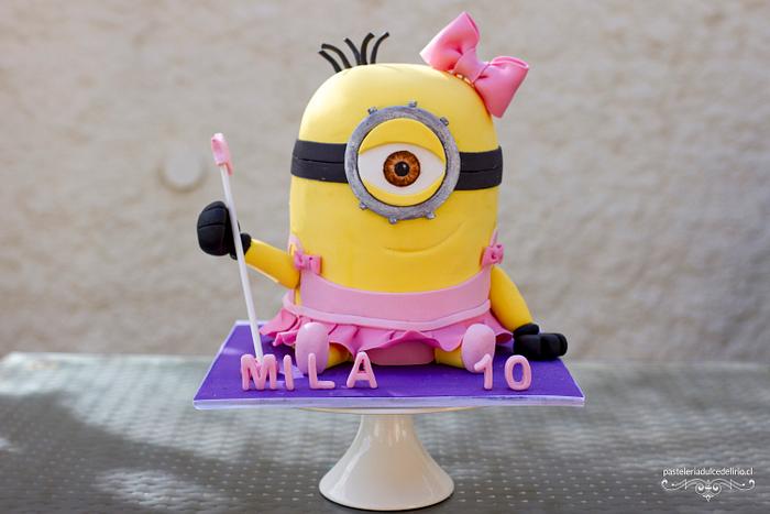 Ballerina Minion Cake