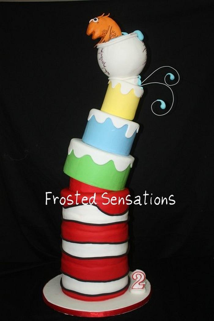 Cat in the Hat Birthday Cake